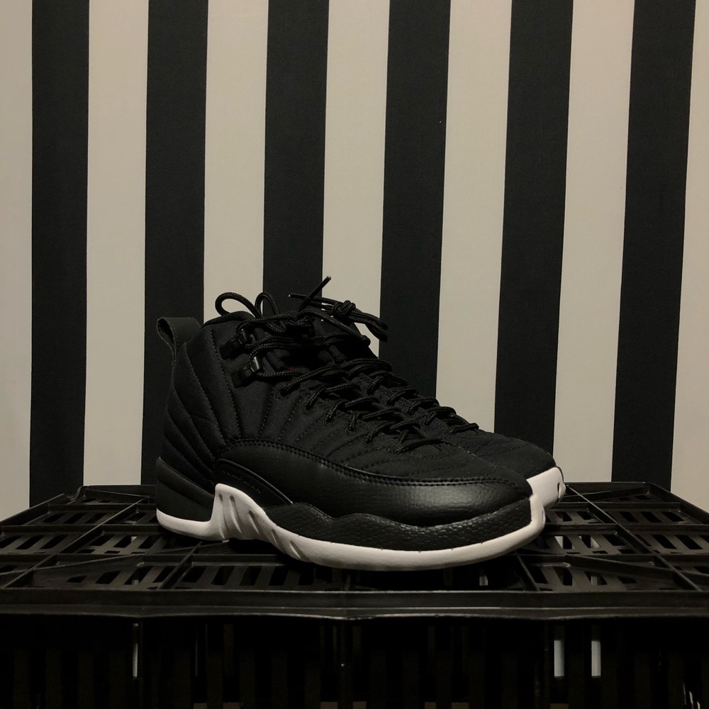Jordan 12 Retro Nylon Black GS Womens Shoes